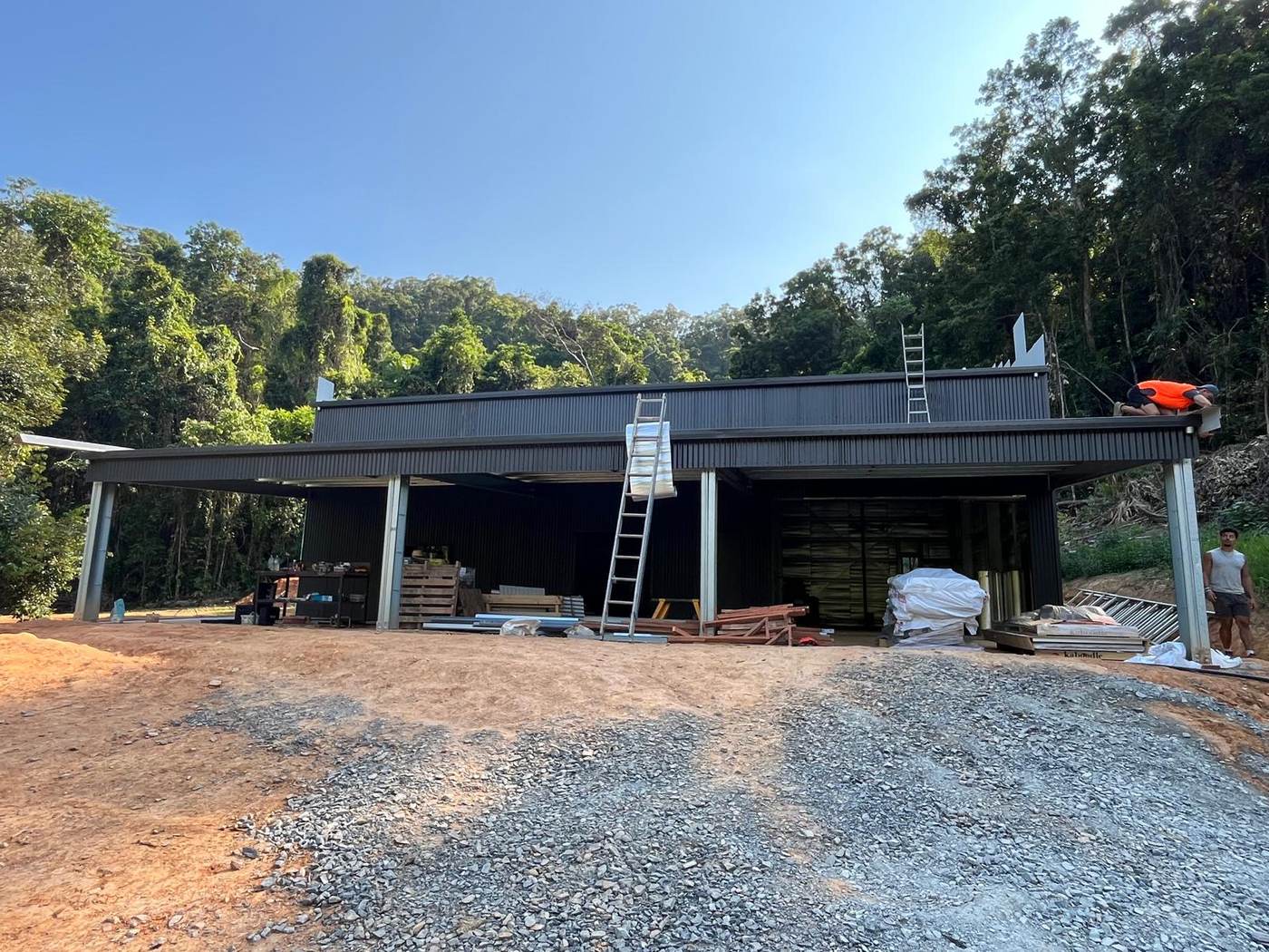 Large-scale shed build, near completion