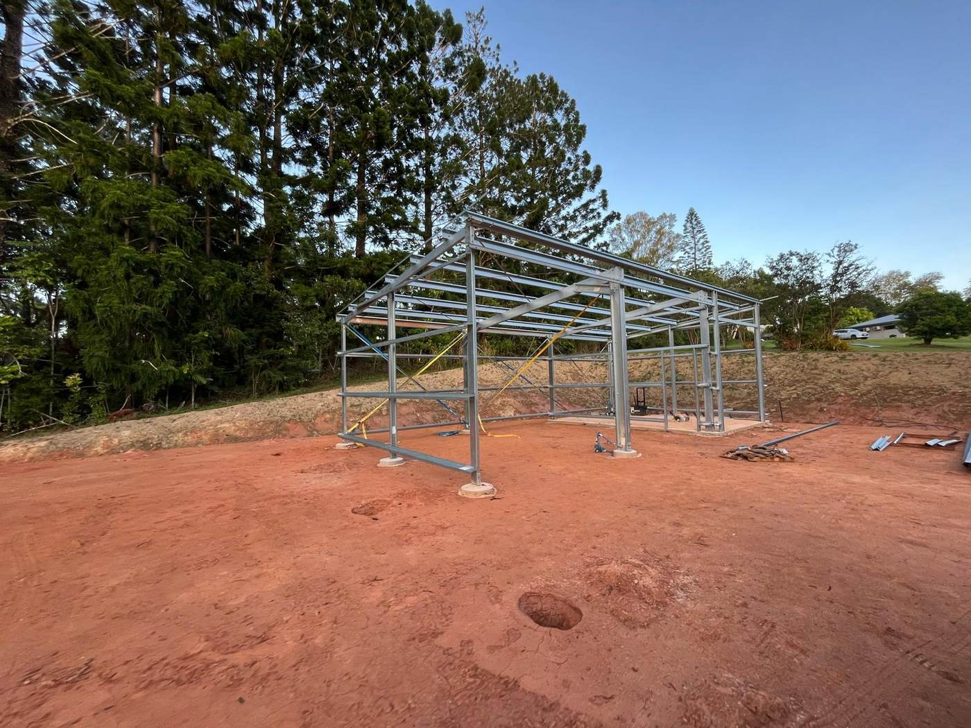 Frame erected, ready for cladding