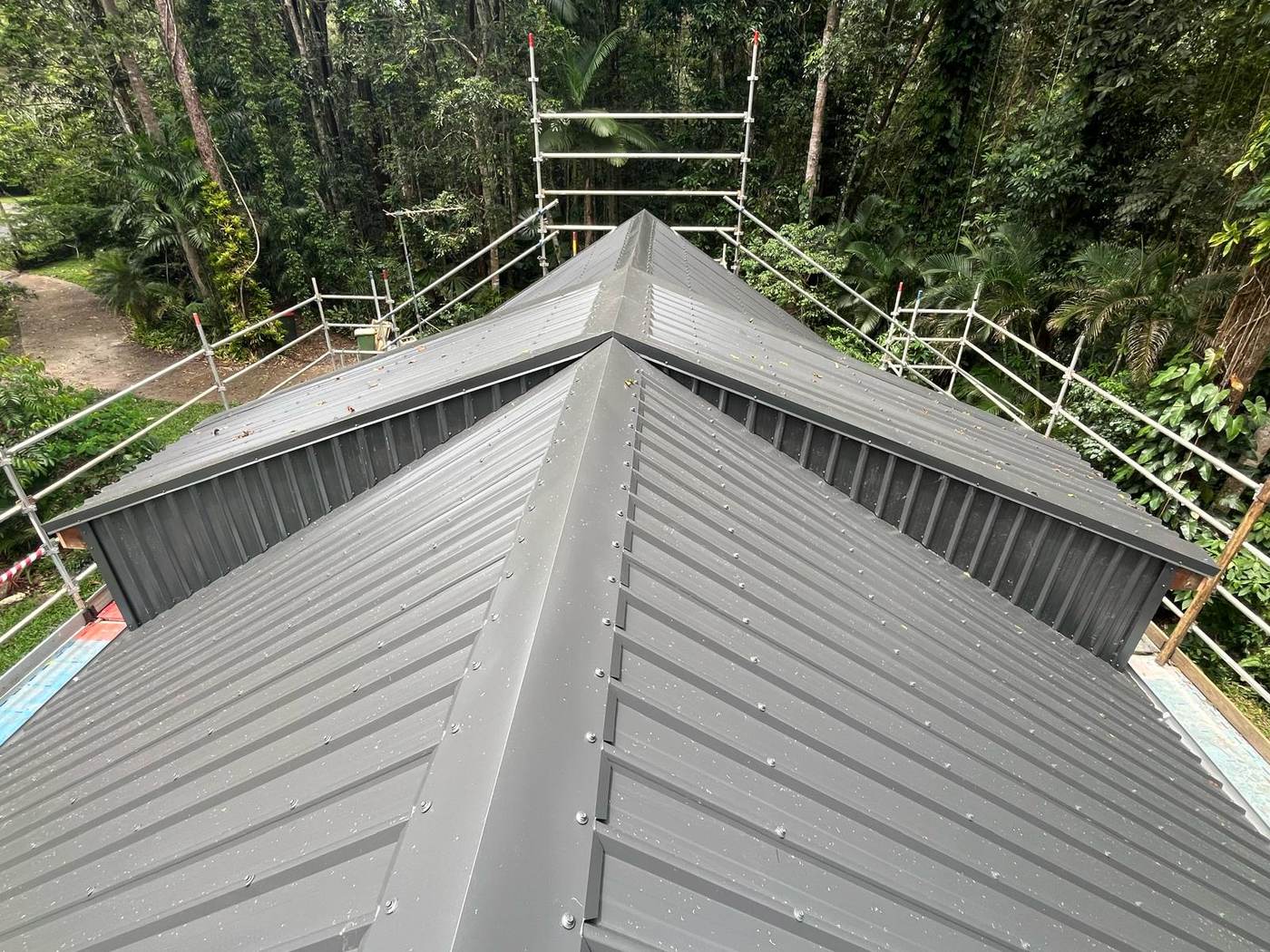 Completed shed roofline detail